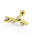 Stone Set Wave Shaped Helix Piercing TIP-39